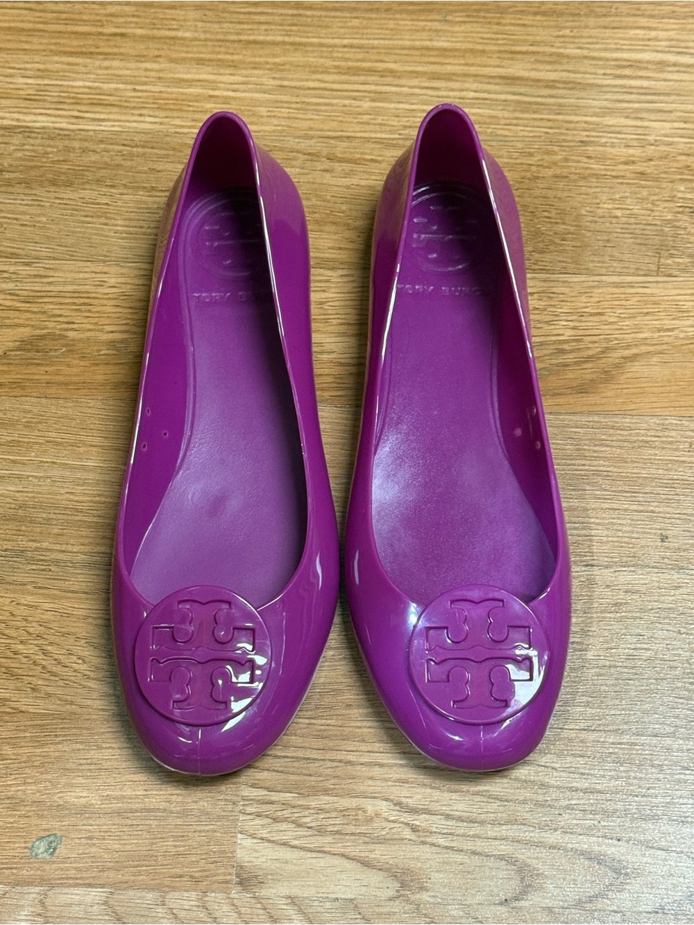 Tory Burch Reva Purple Jelly Ballet Flats Size 8M
